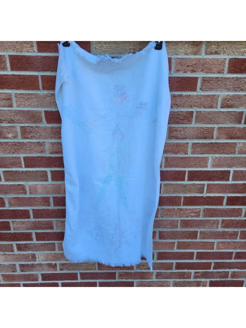 Vintage Disney Peter Pan Bath Towel Tinker Bell Wendy Lost Boys Made in USA